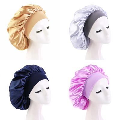 Еластична стрічка Велика широка салонна рекламна кепка Beauty Brim NightCap Кепка атласна кругла