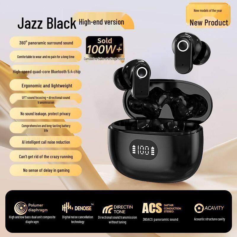 2026 Berlin Voice Wireless Bluetooth Earbuds - Noise Cancelling, High-Quality Sound, Stylish Design, Ideal for Sports, Ultra-Long Battery Life