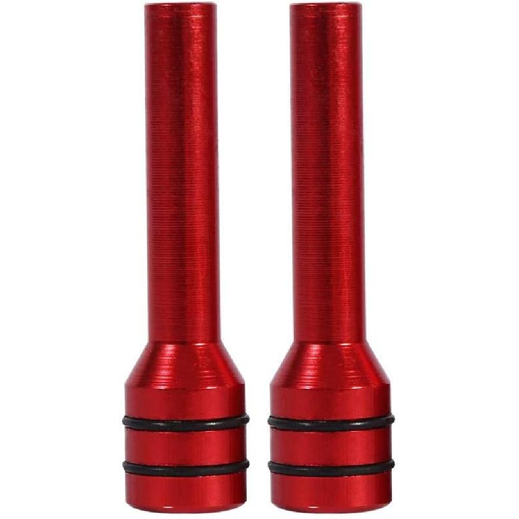 Car Door Lock Knobs 2pcs Universal Car Truck Aluminum Interior Door Lock Knob Pins Cover(Red)