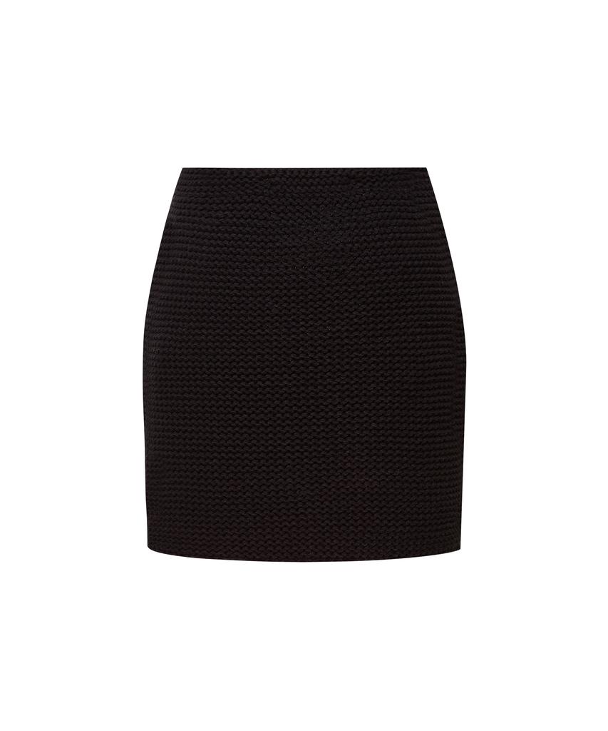 Instant Punk Wool Knit Mini Skirt - Black