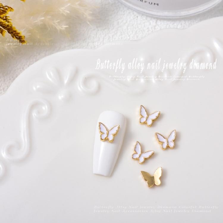 5Pieces/set Butterfly Nail Charms Butterfly Rhinestones Nail Art Decoration DIY