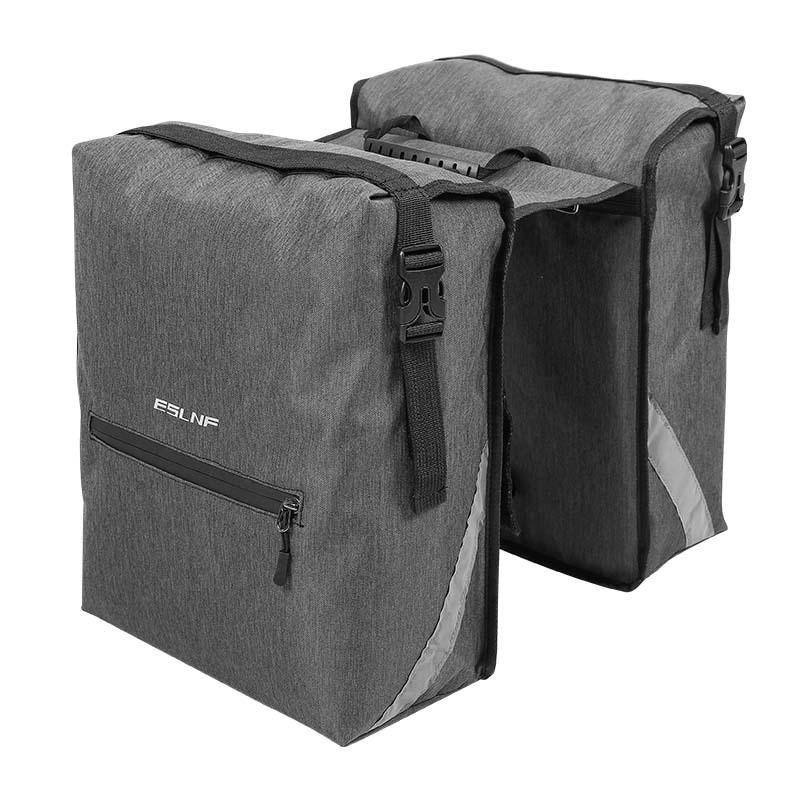 28L Waterproof Bike Pannier Bag Road Mountain Bikes Oxford Fabric Rear Rack Trunk With Reflective Stripes