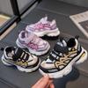 2025 spring dad shoes children's sports shoes Velcro open and close mesh breathable running shoes lightweight, non-slip and wear-resistant