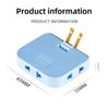 Rotate Plug Eu Converter One In Three 180 Degree Extension Multi plug Mini Slim Wireless Outlet Adapter Light Convenient