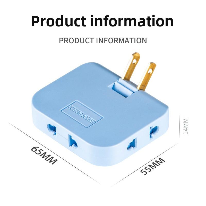Rotate Plug Eu Converter One In Three 180 Degree Extension Multi plug Mini Slim Wireless Outlet Adapter Light Convenient
