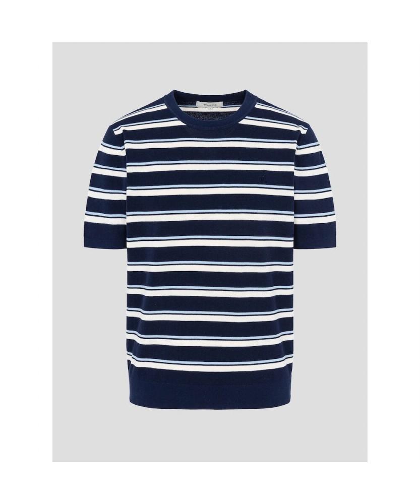 Binpolmen Striped Round Knit Navy