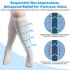 1 Pair Anti Embolism Stockings, 15-21 Mmhg, Ted Hose White Compression Socks - Knee High Medical Compression Socks For Swelling