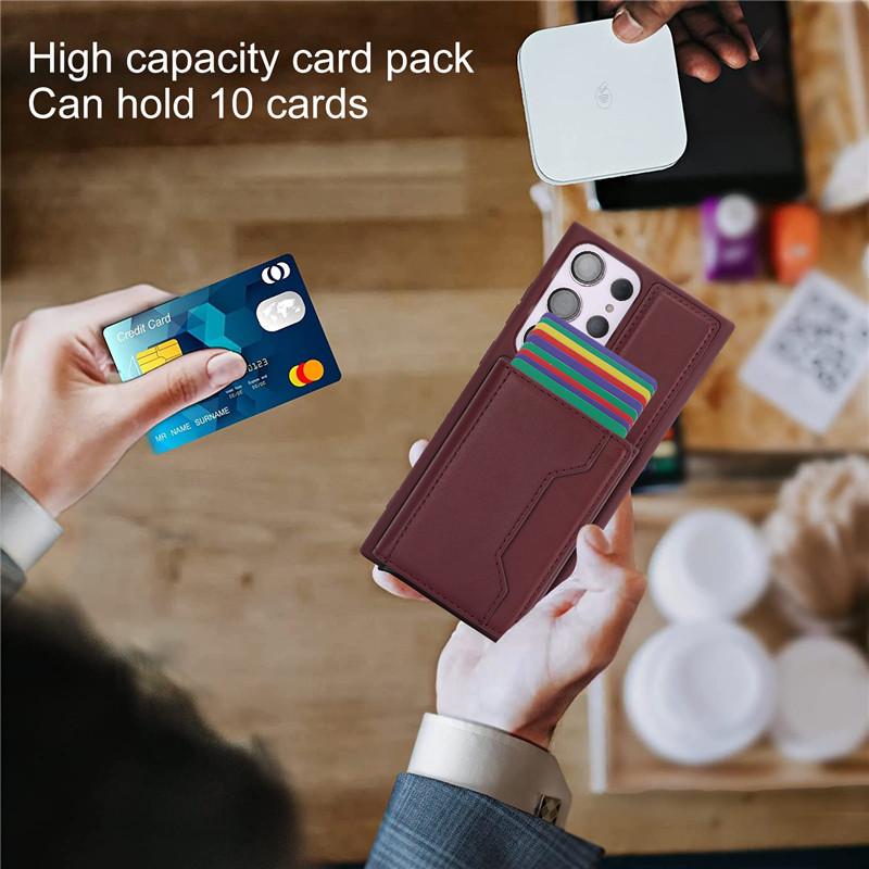 Magnetic Leather Wallet Card Phone Case for iPhone 15 14  Pro Max 13 Plus 12 11 for Samsung Galaxy S23 Ultra S22 A54 A14 A34 A53 A13 A52 Flip Cover