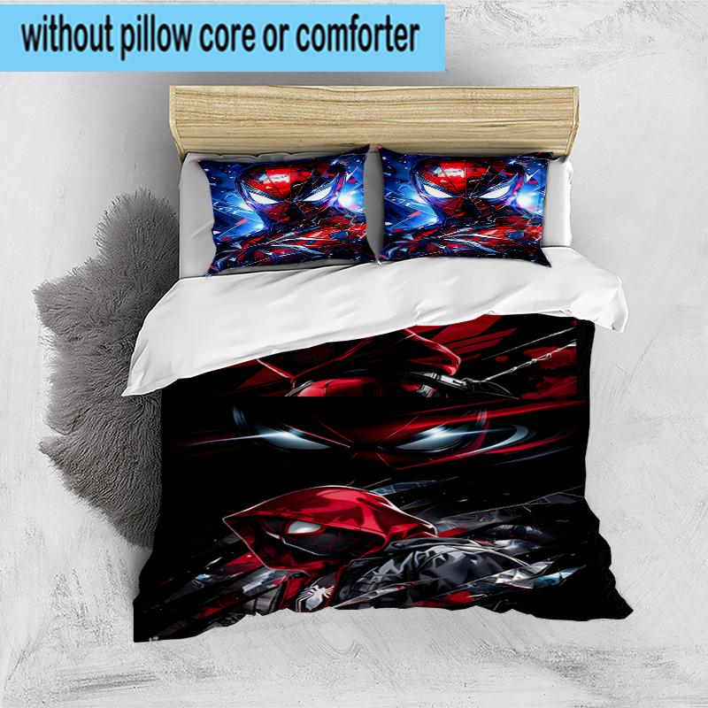3PCS Red Spider Art Bedding Set,Including 1pc Duvet Cover And 2pcs Pillowcases Perfect for Bedroom, Dormitory, Fan Christmas Gift