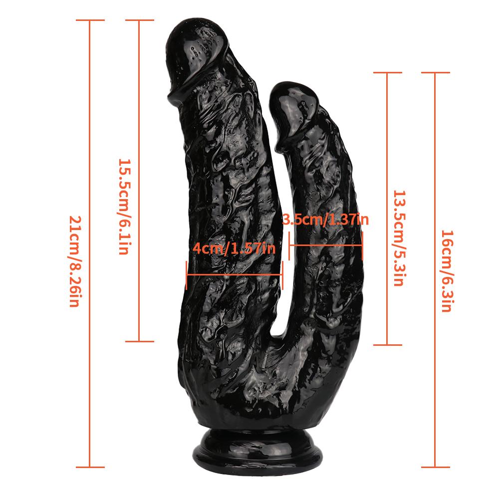 Adult Sex Dildo Toy Double Ended Realistic Dildo Penis Cock Anal Plug Massager G-spot