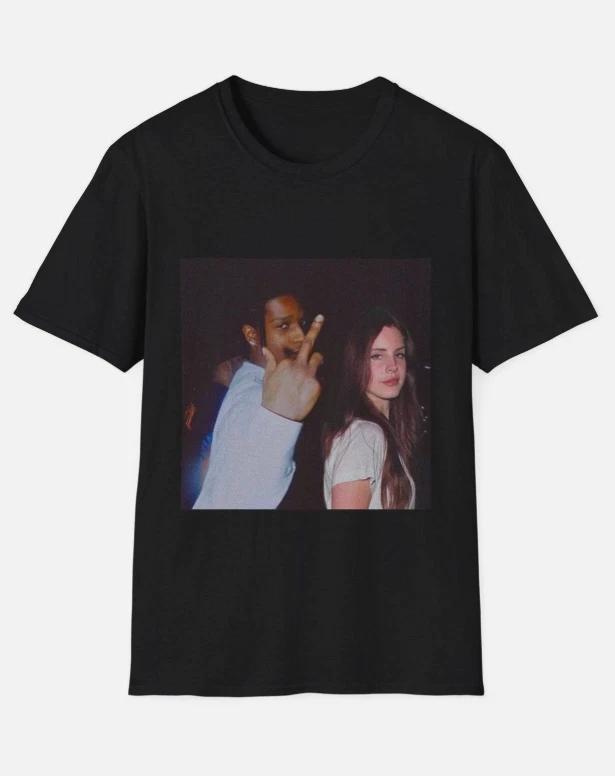Asap Rocky Lana Del Rey, Винтажная футболка, Ретро футболка, Мерч рэпа, Хип-хоп арти M