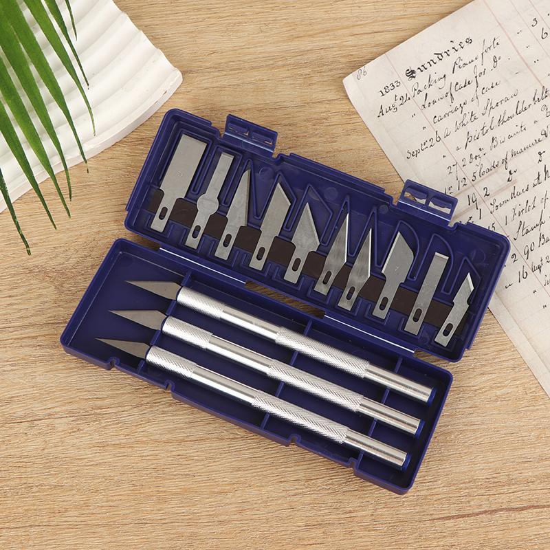 13Pcs Aluminum Alloy Carving Knives Precision Blades For Paper Cuttings Film Applications And Diy Craft Carving Sculpture Paper