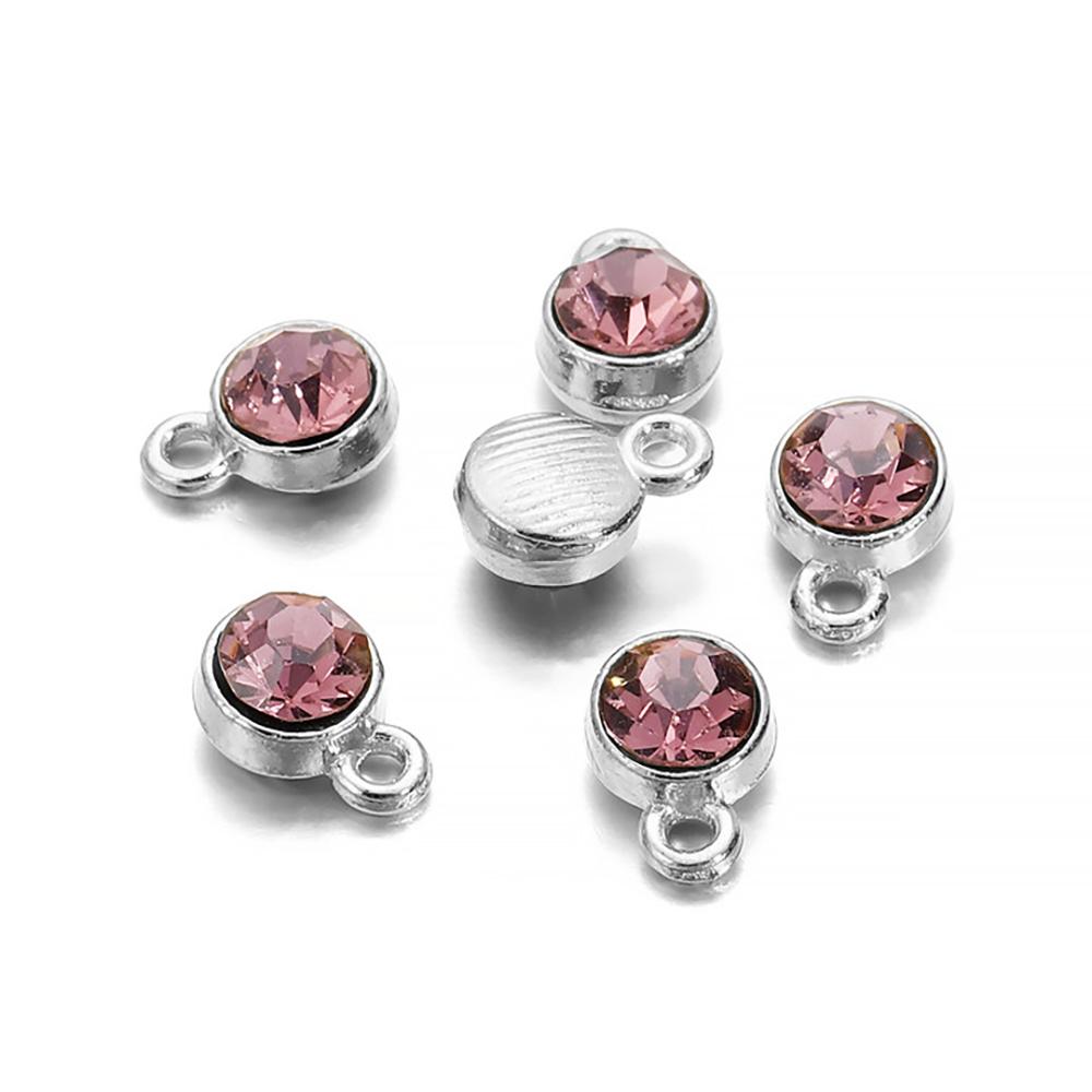 20Pcs/Lot Colorful Crystal Birthstone Dangle Charms Necklace Bracelet Earring Keychain Pendant For DIY Jeweley Making Supplies