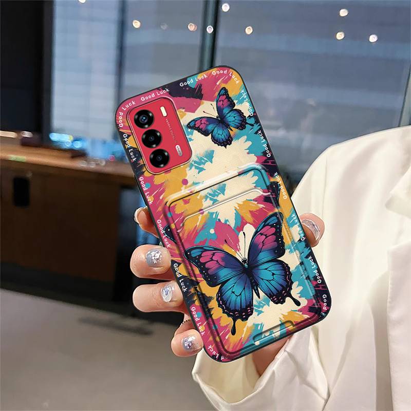 Graffiti Fashion Design Phone Case For ZTE Blade V40 Vita/A72 Anti-dust Waterproof Card Bag Full Wrap Dirt-resistant TPU