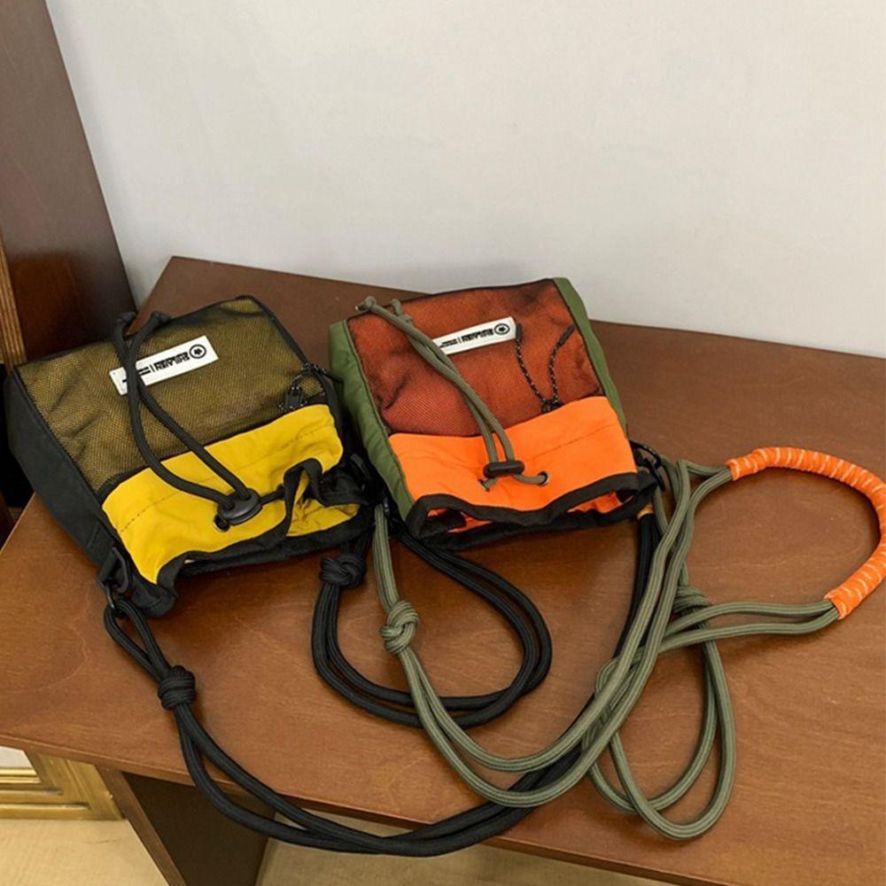 Plisovaná pánská taška messenger čtvercová mini kabelka všestranná stahovací crossbody taška mobilní telefon