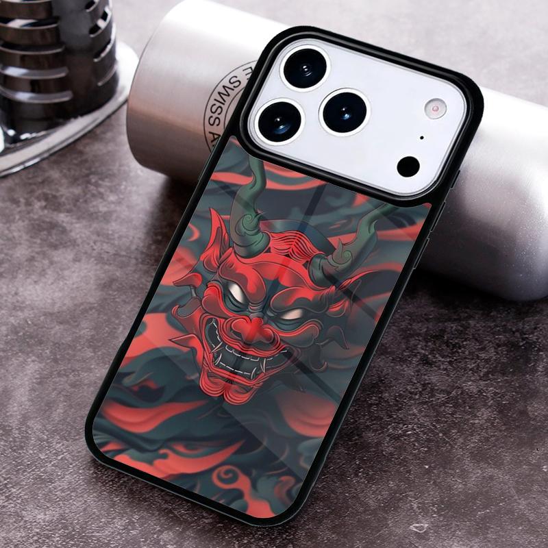 

Samurai Oni Mask Phone Case For iPhone 17,16e,15,14,13,12,11,Mini,Pro,MAX soft Silicone Cover iPhone 13 Pro Max