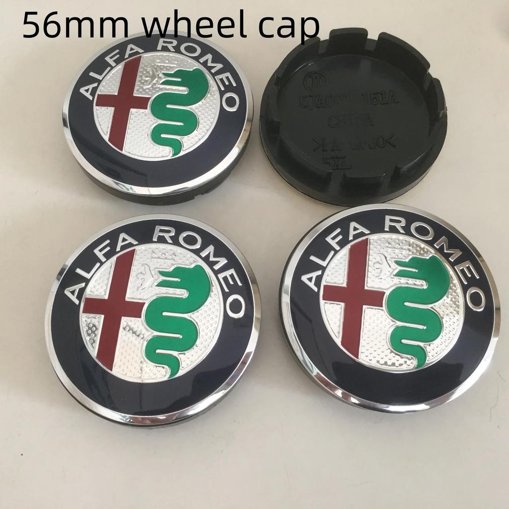 4 stuks 56mm 60mm 68mm Voor Alfa Romeo 147 156 159 Auto embleem Wielnaaf Centerkap Badgehoezen sticker Decals Styling