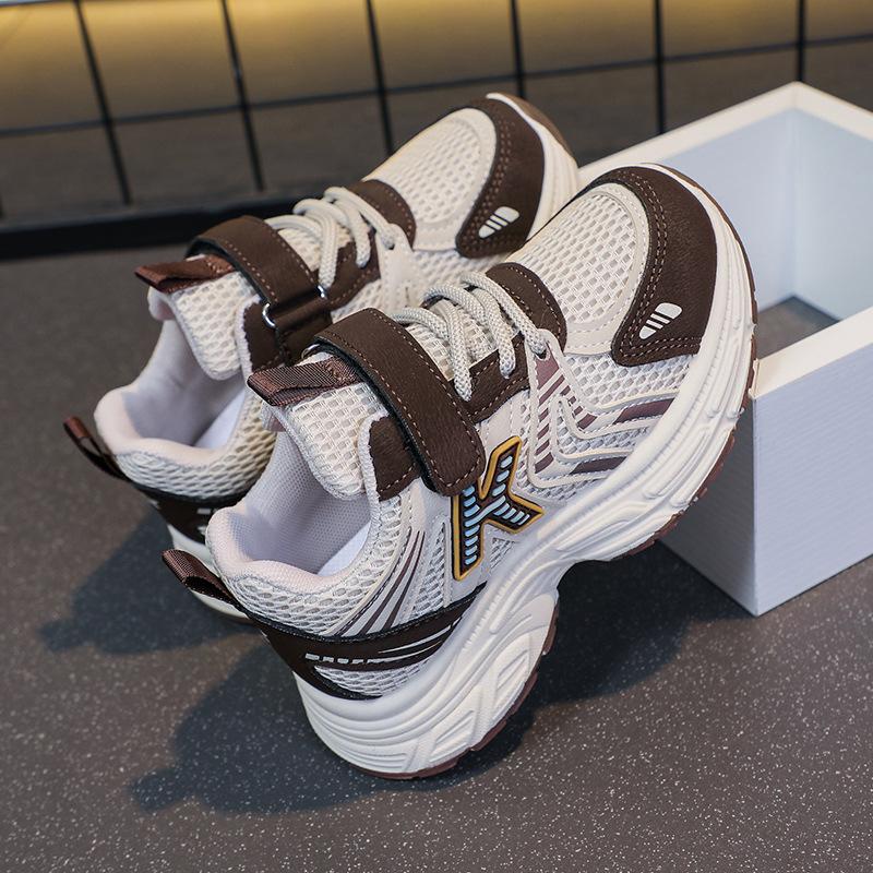Boys' Sports Shoes 2025 Spring and Autumn New Children's Mesh Breathable Boys' Running Shoes Girls' Casual Shoes Non-slip