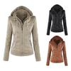 Stupenda Giacca con Cappuccio in Pelle da Donna Parka Sottile Perfetta per l'Abbigliamento Invernale
