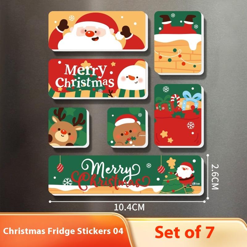 Christmas Santa Fridge Magnet soft Magnetic Sticker for Holiday Home Decor Festive Party Gift New Year Christmas Decorations