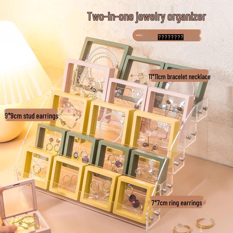 Anti-Oxidation Jewelry Suspension & Storage Display Box for Earrings & Bracelets