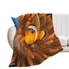 Cartoon marine fish Printed Blanket for Sofa Bed Travel Camping Living Room Office Conditioning Blanket for All Seasons Gifts