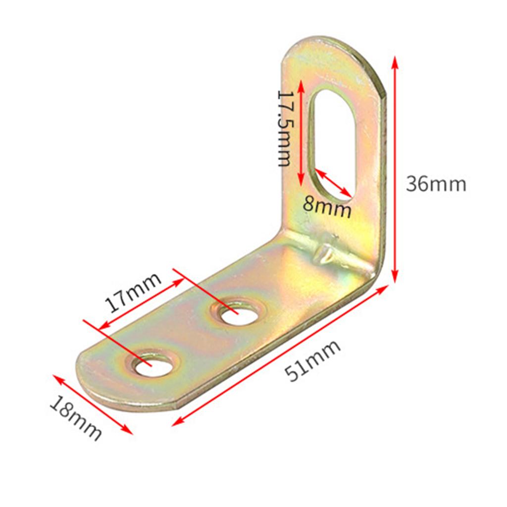 4Pc Adjustable Right Angle Code Bracket Furniture Board Connector Metal L Shape Corner Brace Support for Holding Mounting Fixing