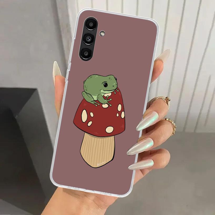 Cottagecore Frog Mushroom Kawaii Phone Case for Samsung Galaxy A17 A16 A37 A26 A36 A57 A56 A15 A25 A35 A55 A14 A24 A34 A54 A13 A