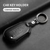 Car Key Case Cover For Peugeot 208 2008 308 3008 508 408 Citroen C3 C4 C5 C6 C8 Leather Car Key Protected Replace Shell Keychain