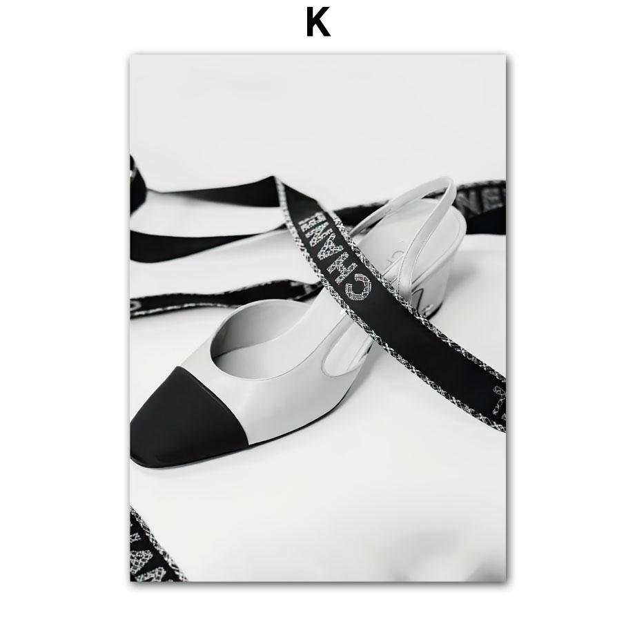 Paris Tower Fashion Girl Star Dog Black White Photos Posters Wall Art Canvas Prints Painting Picture for Living Room Home Decor