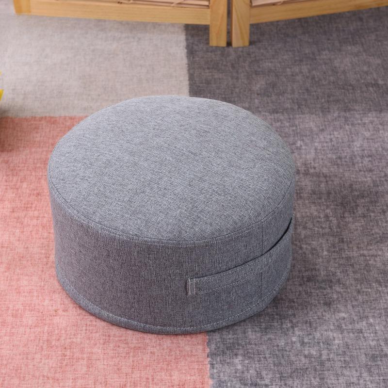 Round Floor Cushions, Tatami Thicken Pouf Ottoman, Detachable & Washable,for Coffee Table Balcony Bay Window,with Side Handle