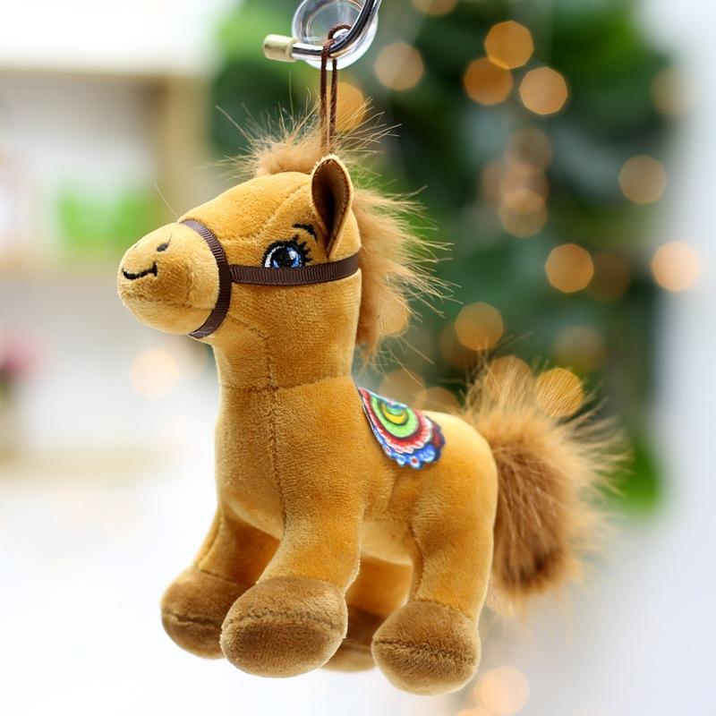 Simulated Horse Plush Toys Creative Year of The Horse Mascot Pendant Doll Home Decoration Zodiac Horse Hanging Decoration