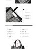 Women's Large Capacity Bright Leather Handbag - 2025 Autumn/Winter Stone Pattern Shoulder Bag