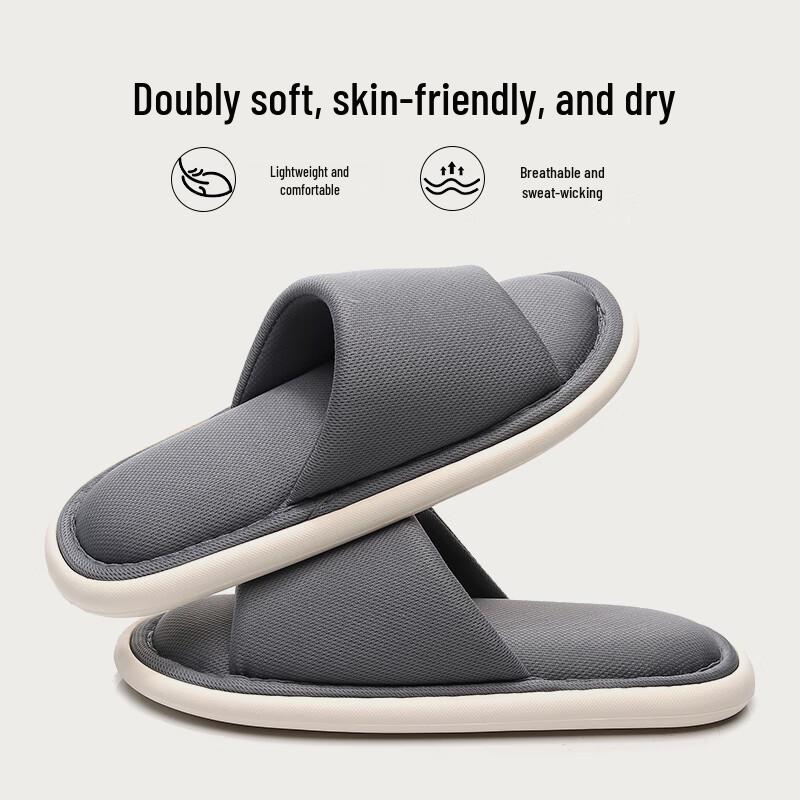 Japanese Open-Toe Linen House Slippers 42-43