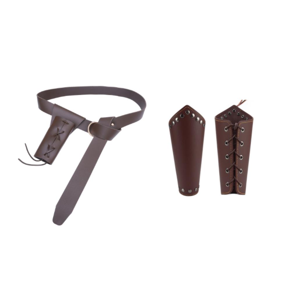 Medieval Belt Retro Viking Knight Leather Belt Knight Belt Sword Sheath Halloween Cosplay Weapon Accessories with Leather Strap