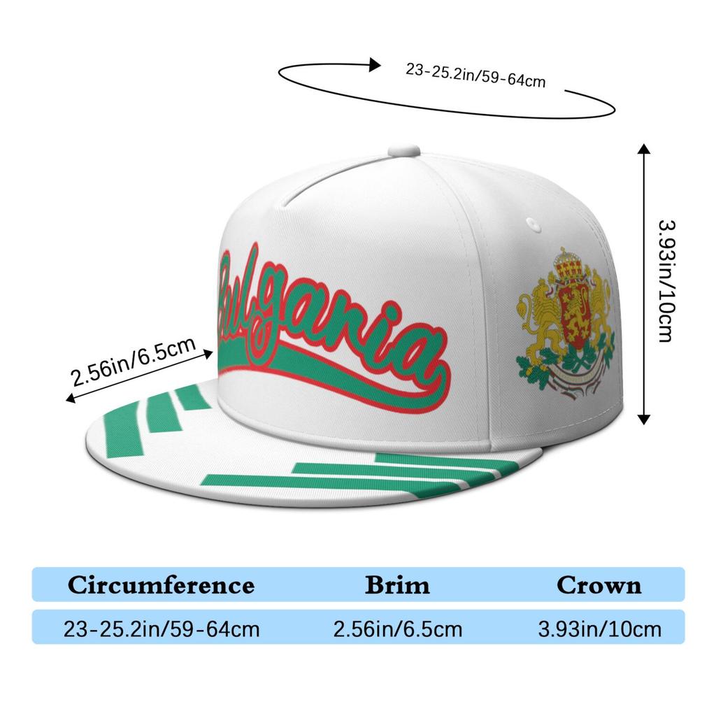 Bulgaria Flat Brimmed Cap Free Custom Made Name Number Hip-hop Hat Country Nation Flag Bg Bulgarian College Photo Headgear