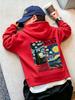 Jungen Kapuzenpullover Van Gogh Sternennacht Rückendruck Pullover Kinder Langarm Kapuzenpullover Kinder Freizeit Streetwear Oberteile