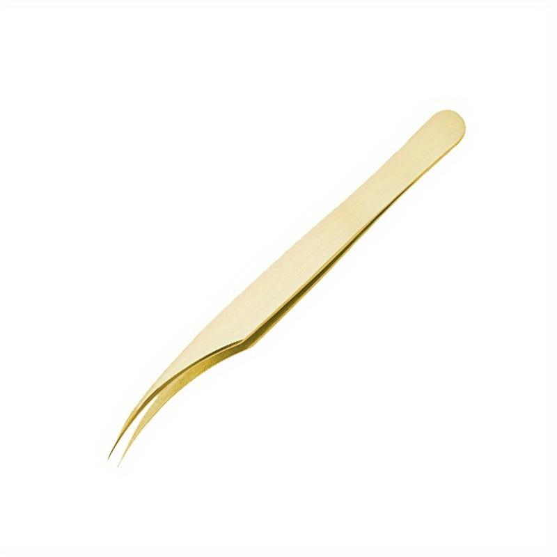 1Pc Stainless Steel Eyelash Tweezers, Dolphin Clip, Super Sharp, Also Suitable for Endogenous Hair Removal, Blackhead Remover