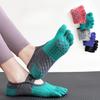 1 Pair Pilates Professional Non-slip Five-finger Socks Yoga Socks Women's Breathable Four-season Fitness Floor Yoga Socks