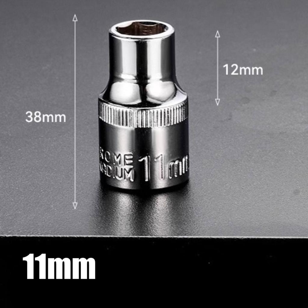 1pc 8-32mm Hex Socket Wrench Head Set 1/2 Short Long Socket Deep Nut Driver Sleeve Spanner End Ratchet Tool With Holder