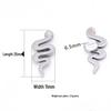 Trendy Snake-Shaped Stainless Steel Magnetic Ear Clip Earrings