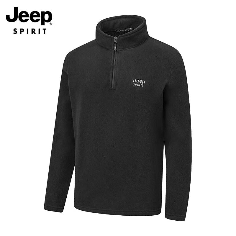 JEEP SPIRIT Hanorac Casual cu Mânecă Lungă din Fleece pentru Bărbați