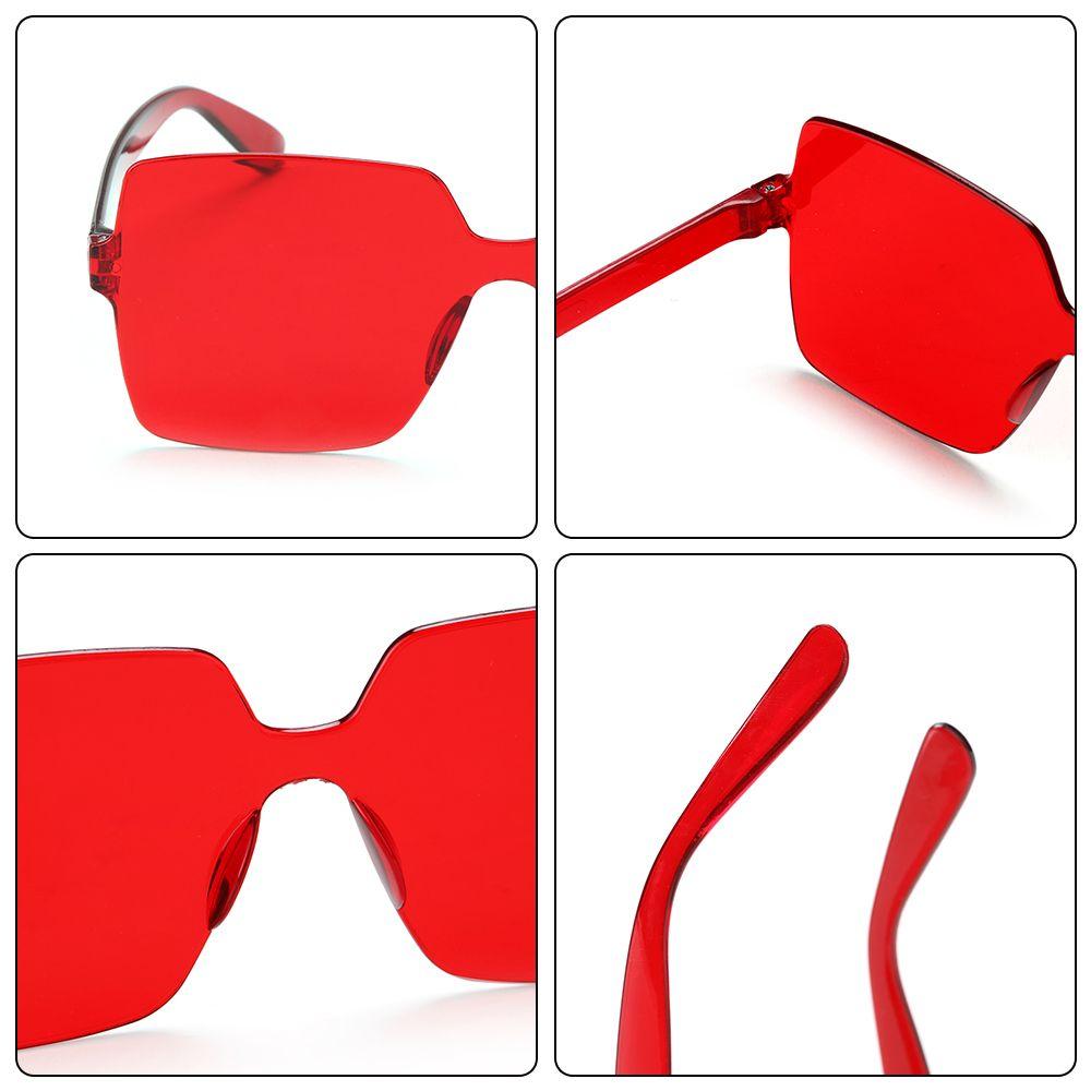 Costume Transparent Candy Color Sunglasses for Women Glasses Rimless Square Sunglasses High Quality High Quality