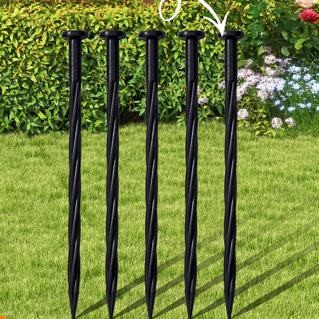 No Edging Spikes Pieces Spiral Nylon Anchor Stakes 8 Inch For Pavers, Barriers, Sod, Anchor Spikes
