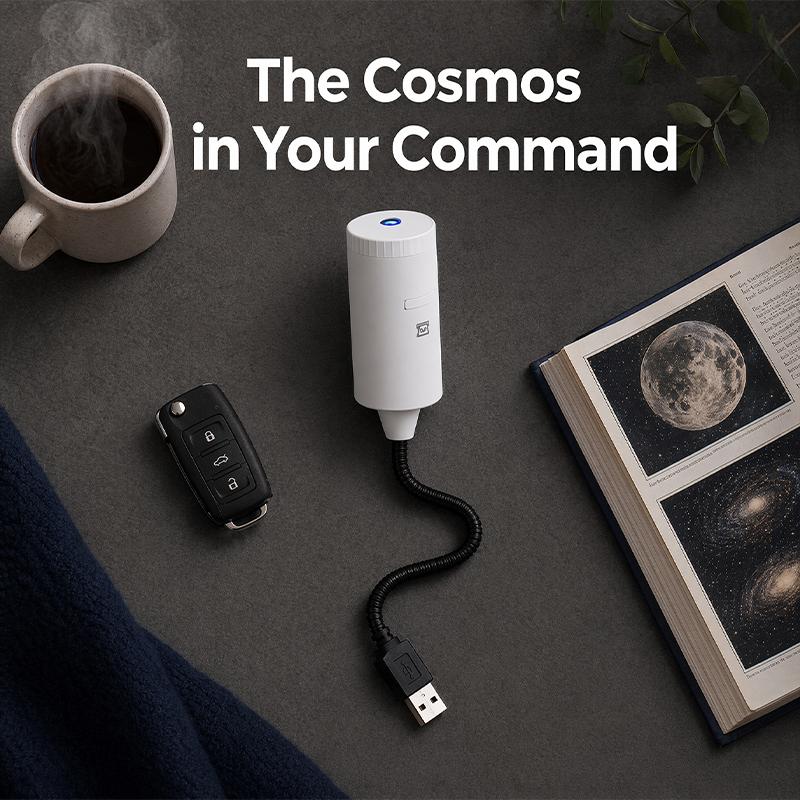 USB Starry Sky Projector Lamp Atmosphere Light Plug and Play Romantic Star River Night Light Bedroom/Car Top Projection Light