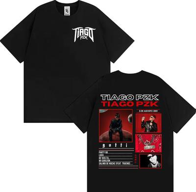 Rapper Tiago Pzk Neues Album 2025 Grafik T-Shirts Herren Damen Mode Trend High Street T-Shirt Lässig Baumwolle Übergroße T-Shirts