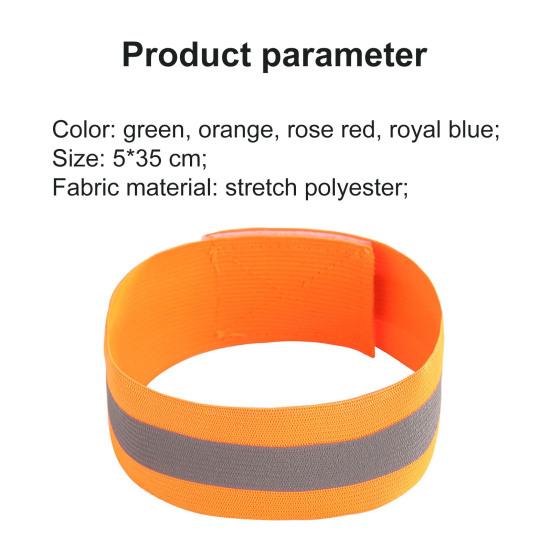 Centura de brat, elastica, reflectorizanta, poliester moale pentru sportul cu brat