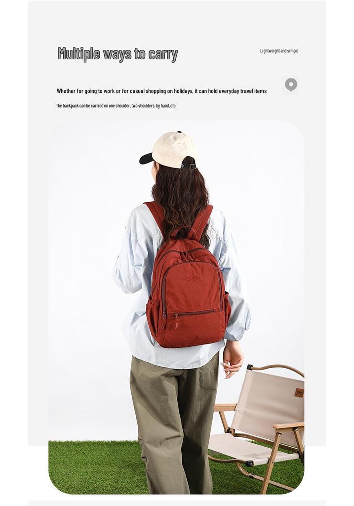 Korean Style Pleated Backpack: Large Capacity, Lightweight, Multiple Colors, Ideal for Female Students & Travel