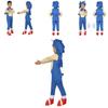 Kids Sonic Costume Blue Jumpsuit Foam Mask For Cosplay Fun!