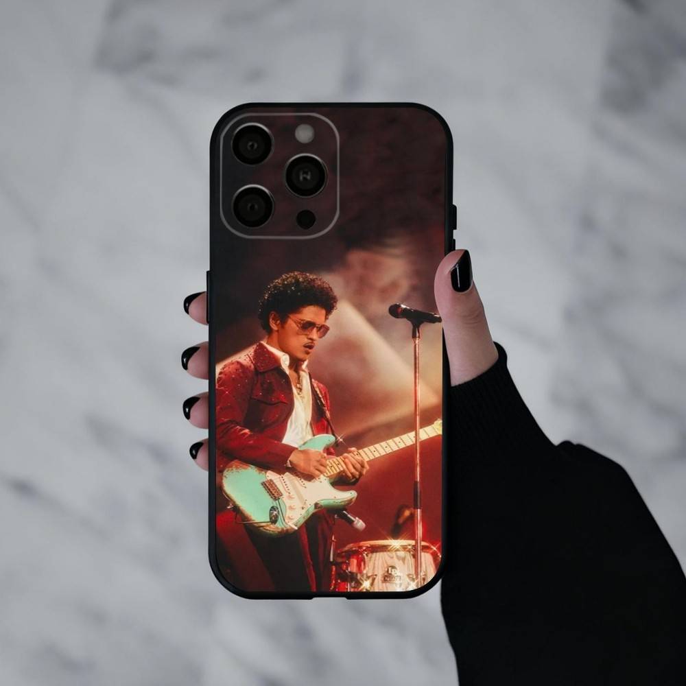 Coque de téléphone Talented Singer B-Bruno M-Mars Pour iPhone 17pro, 16,15,14,13,12,11 X XR Plus,Autres Housse Souple Noire